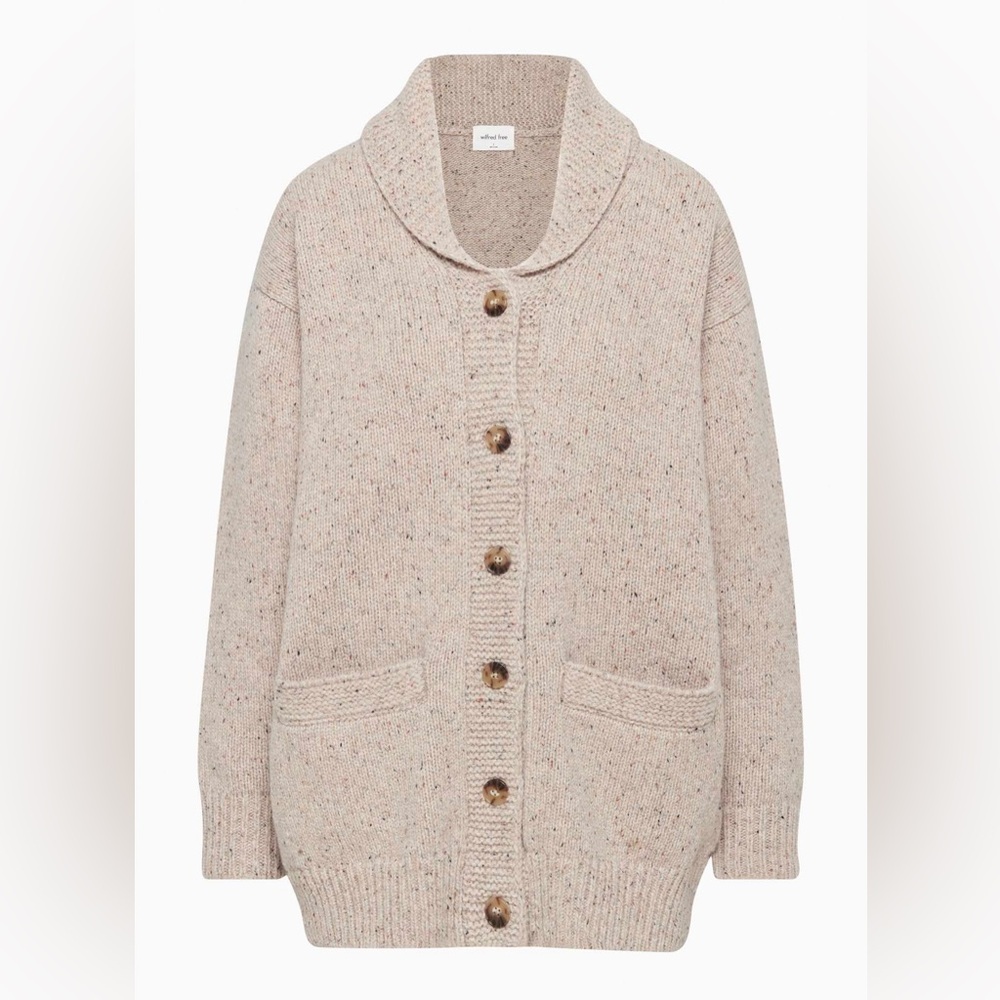 Aritzia Wilfred Free Backyard Cardigan | Heather Grey - Picture 5 of 12
